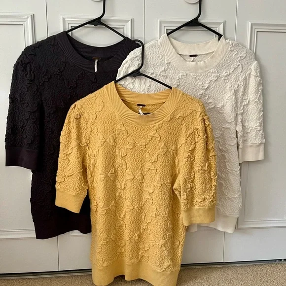 3 Free People Half Sleeve Tups - Picture 1 of 12